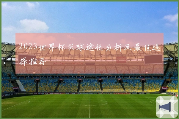 2023世界杯买球途径分析及最佳选择推荐